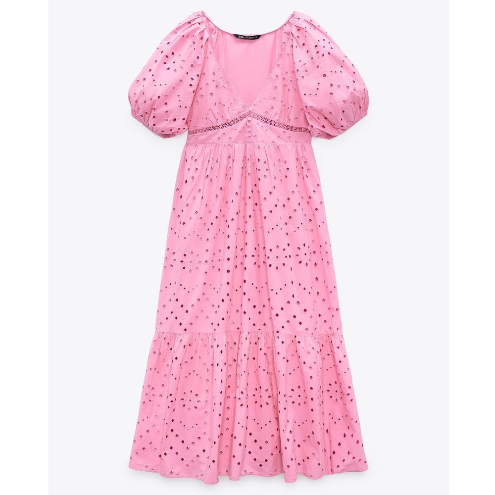 Zara Openwork Embroidered Dress - Picture 13 of 15